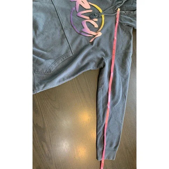 RVCA Hoodie Mens Medium Hooded Sweatshirt Logo Y2K 90s Grunge Surfer Skater READ - Picture 10 of 12